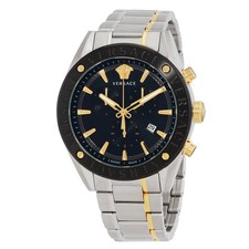 Versace V-Chrono Chronograph Quartz Black Dial Men's Watch VEHB00619
