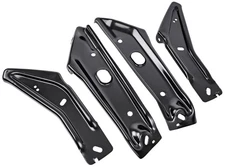 JEGS 79067 Front Bumper Brackets 1968 Chevy Chevelle El Camino Stamped Steel Bla