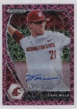 2021 Panini Prizm Draft Picks Pink Velocity Zane Mills #PDP120 Auto s1i