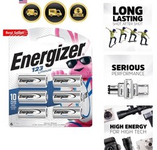 123 Lithium Batteries 6 Pack, 3V Photo Batteries