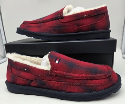 Tommy Hilfiger Men's Wicky Size 10 M Red Plaid New in Box Men's Slipper