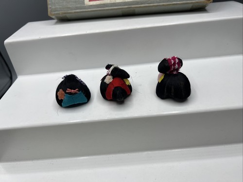Vintage Hanako japanische Puppe mit 3 Perücken Ständer Regenschirm & Tasche - Bild 10 von 19