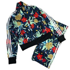 Adidas Track Suit Jacket  Pants Womens L HER Studio London Full Zip Multicolor