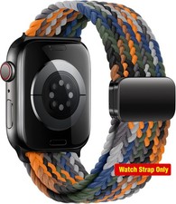 Colorful Camouflage Braided Band with Magnetic Clasp for Apple Watch 38mm 44mm