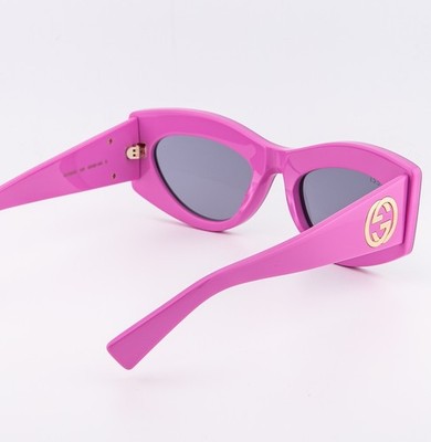 GUCCI Gg1843S 1843 Black Pink Color Block Logo Geometric Sunglass