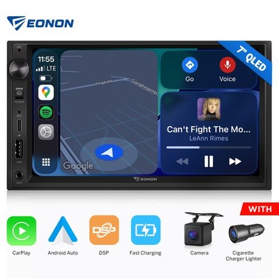 2 DIN 7'' QLED Touchscreen Android Auto Autoradio Apple CarPlay Bluetooth GPS DSP