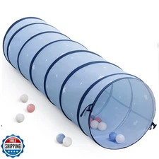 SweHouse Peachskin Fabric Tunnel for Toddlers: 69" x 18" Baby Crawl Tunnel - 