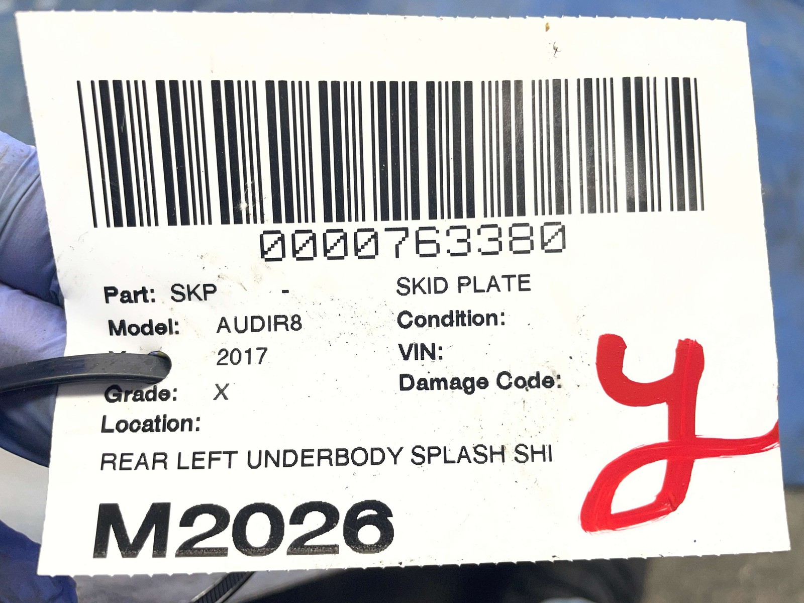 Audi R8 2017-2023 Rear Left Engine splash shield P/N 4S0825215H