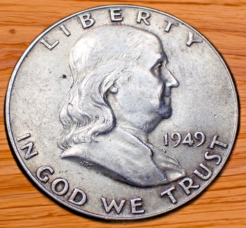 1949 Franklin Half Dollar VG (Very Good) 90% Silver