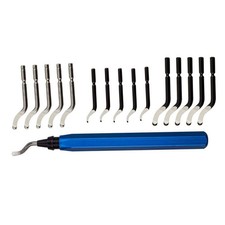 Deburring Tool With 15 Extra High Speed Steel Blades Works on Metal Resin PVC
