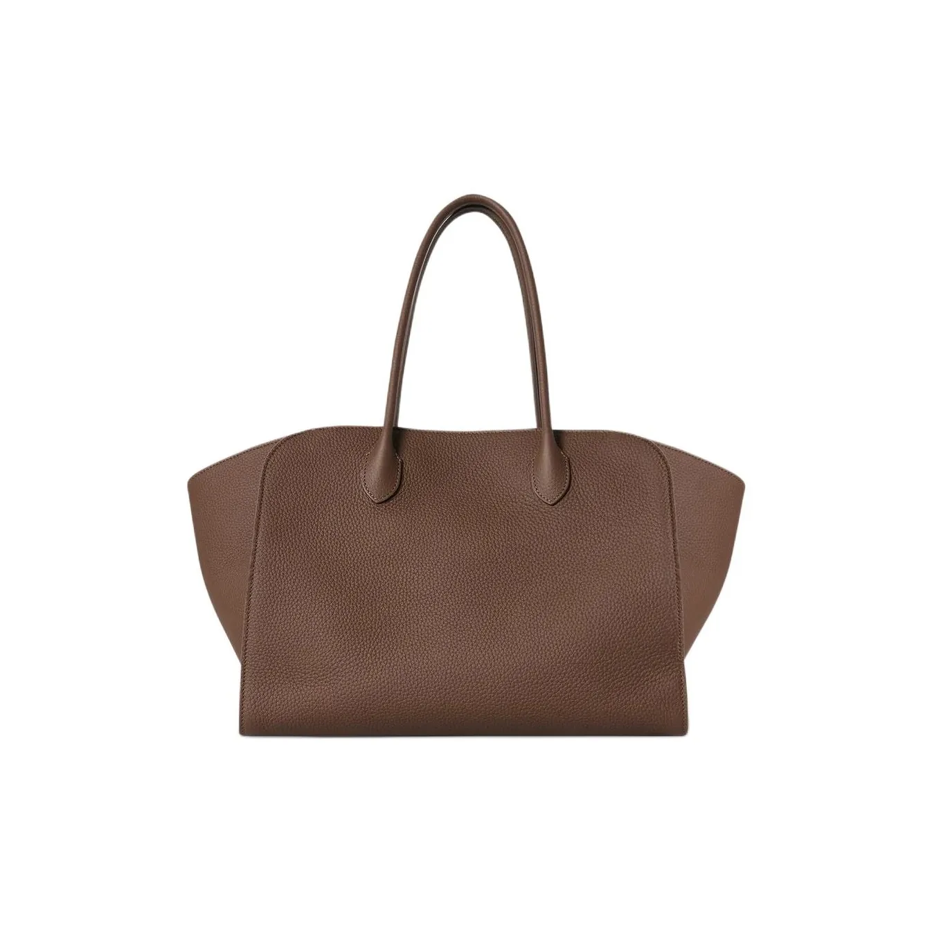 THE ROW Marlo 14 Genuine Leather Tote Bag Women Dark Olive Green13.98*6.3*10.4in