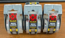 LOT OF 3 - SCOTCH BOX LOCK SHIPPING TAPE 1.88in x 22.2yd EACH