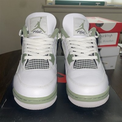 Air Jordan 4 Retro Oil Green Seafoam White Men s 9.5 WMNS 11 VNDS