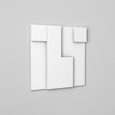 Outwater 13-1/8" x 13-1/8" Primed White Cubi Style 3D Wall Panel