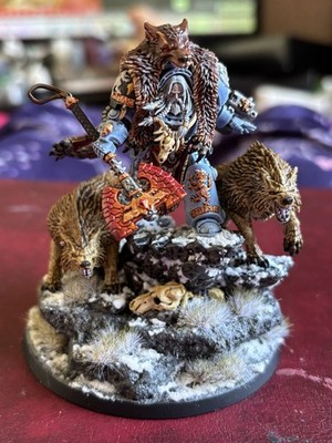 Warhammer 40k Logan Grimnar Space Wolves komplett bemalt Space Marines