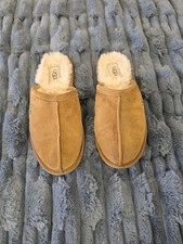 UGG Cozy Chestnut Suede Shearling Clog Slippers