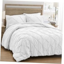 King Size Comforter Set White - Ultra Soft Boho King 104"x92" 01 White