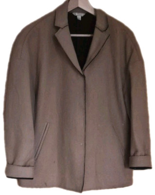 Vintage GAP Designed & Crafted Wollmischung Mantel Damen S Camel Minimalistische Jacke