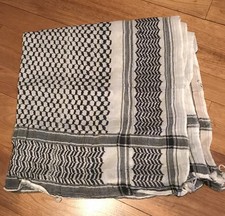 Original Cotton Keffiyeh Tactical Arab Scarf Wrap Shemagh with head band