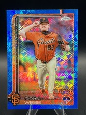2025 Topps Chrome-Logan Webb #296 Blue Logofractor /150