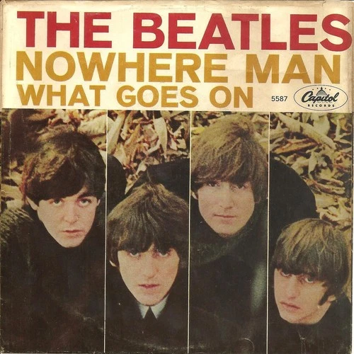 The Beatles-Nowhere Man/What Goes On/PS/45 RPM-rock-Capitol 5587-vinyl-1966-VG+