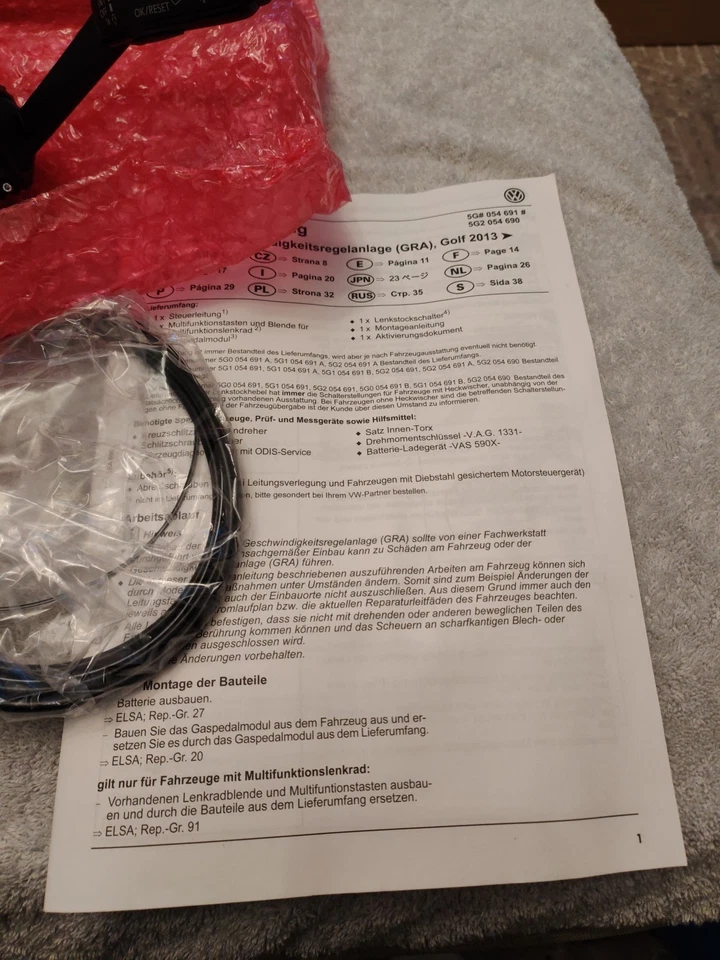 Genuine VW Speed Control Unit New 5G0 054 691 B Cruise Control Unit Golf Mk7  - Image 4 of 4