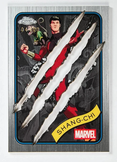 2025 Topps Chrome Marvel #159 Shang-Chi /20 Clawed Variation!!