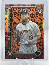 2025 Topps Update Drew Avans #US92 RC Holiday Jack O Lantern Foil SP + Base