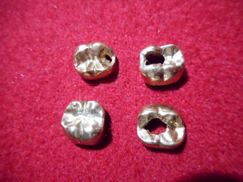 Gold Dental Crowns x4 10+ Grams