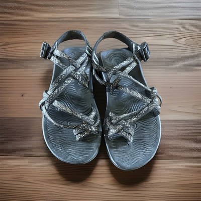 Chaco Z/Volv X2 Sandals Womens Size 7 Double Strap Toe Loop Hiking Black Gray