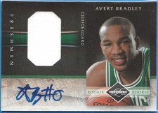 AVERY BRADLEY 2010-11 LIMITED FRESHMAN JUMBO JERSEY NUMBERS SIGNATURES RC AUTO