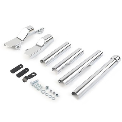 6pcs Chrome Rear Swingarm Tube Covers For Harley Davidson Softail