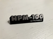 Vintage Pioneer HPM-100 Aluminum Speaker Grill Original Badge Logo~(single)
