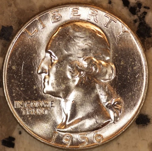 1956 P Washington Quarter 25C CHOICE BU LUSTER! 90% Silver