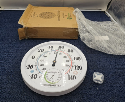 Clockswise 10'' Outdoor Indoor Wall Thermometer and Hygrometer Combo QI004930