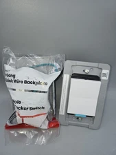 NEW Deako 1-Gang Backplate and Faceplate, Simple Rocker Switch, DS-BS1X-WHNL-UCQ