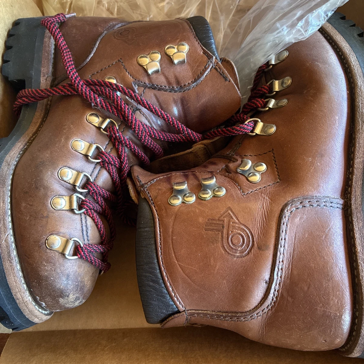 Vintage 80s Dexter Made in USA Leather Moc Toe Hiking Boots, size 11.5M Moc Toe - Etsy main image 3