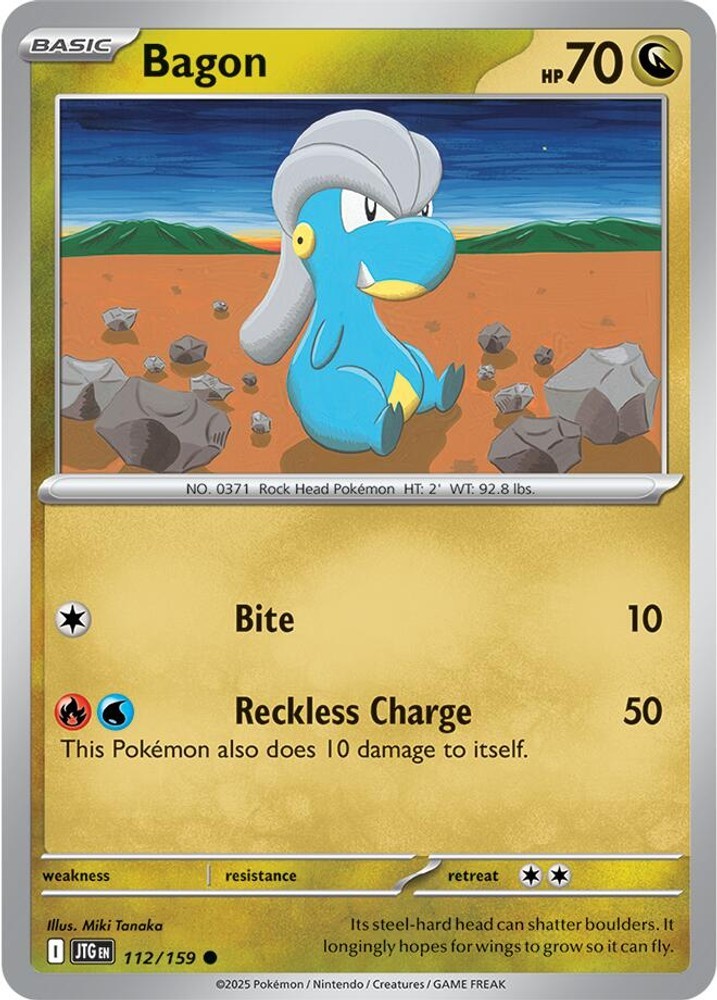 Pokemon Bagon [JTG - 112/159] Common NM B-034