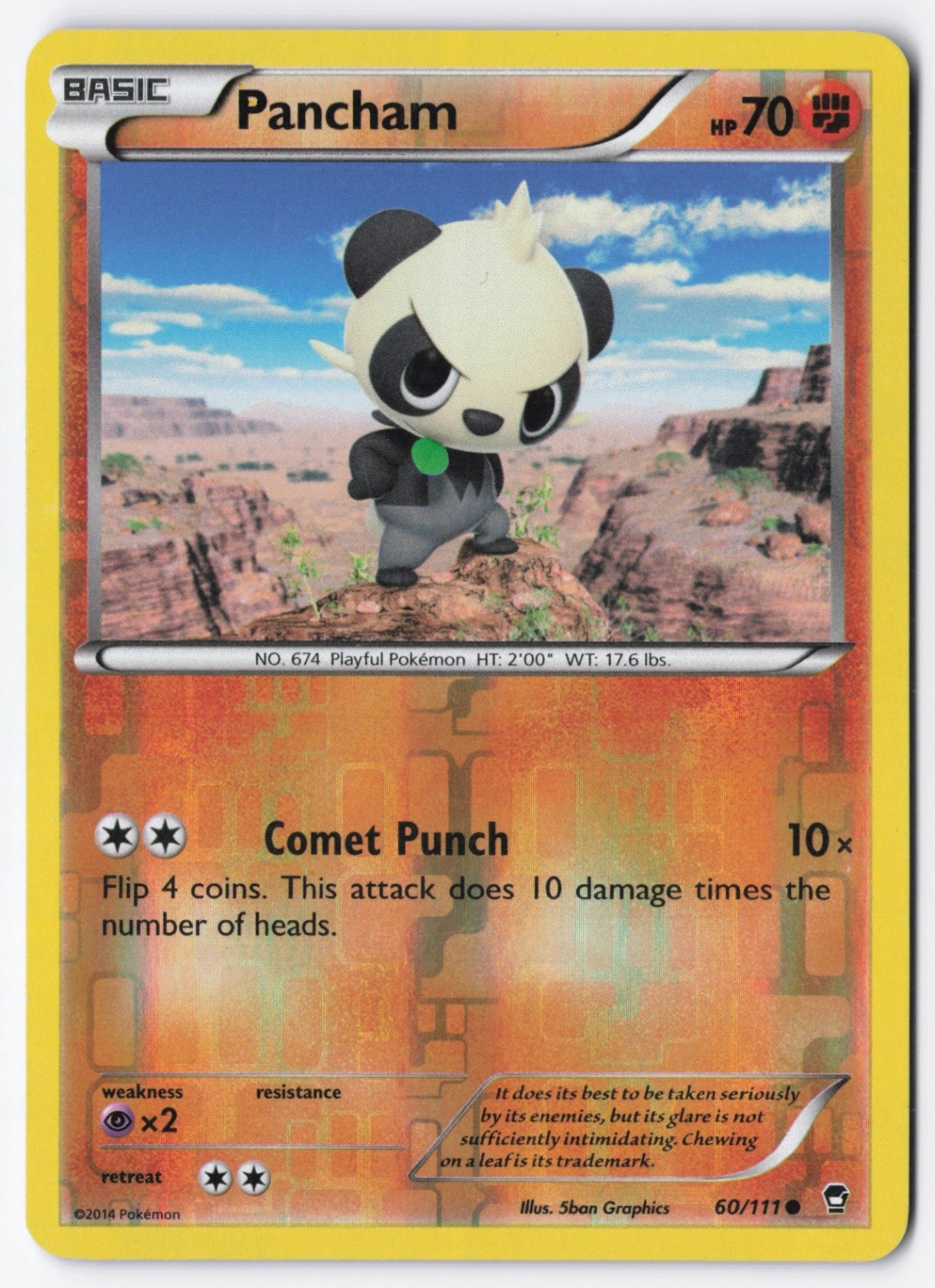 Pancham (60) Reverse Holo Common XY - Furious Fists 60/111 LP