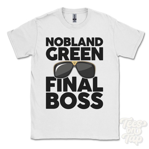 T-shirt NOBLAND GREEN FINAL BOSS śmieszny prezent bożonarodzeniowy hertfordshire towar na wschód - Zdjęcie 1 z 4