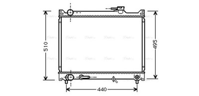 AVA Coolant Radiator SZ2047 for Suzuki Escudo (1989) 2.0 VVT
