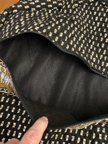 Vera Bradley "Zebra" Kleider-/Reisetasche zum Aufhängen ~ gesteppt/schwarz/Urlaubsgepäck - Bild 4 von 6