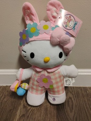 NEW Hello Kitty Easter Greeter Looby Lo Side Stepper Plush Pink White Sanrio NWT