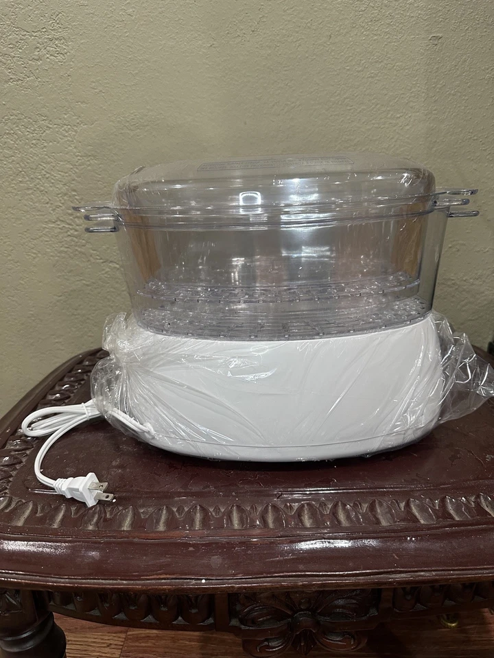 Oster 5711 Double-tiered 6.1 qt White Food Cooker & Steamer Inspire Collection - Image 4 of 4