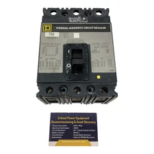 Square D FAP36070 Circuit Breaker 70A 3P 600V FAP 3PH 3 Pole 70 Amp Used