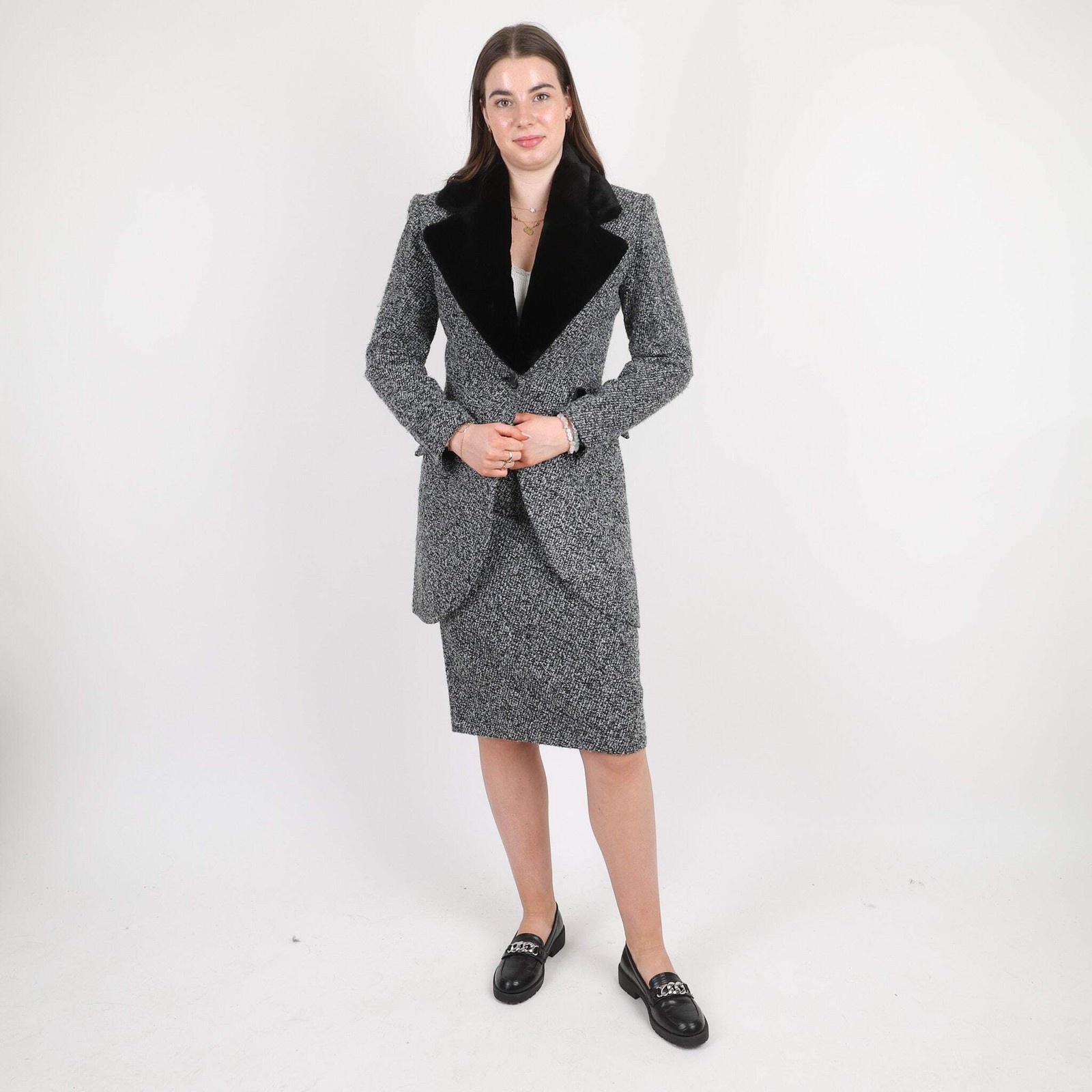 Gonna nera Saint Laurent taglia UK 10