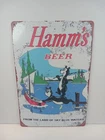 VINTAGE TIN SIGN Hamm"s BEER / FROM THE LAND OF SKY BLUE WATERS
