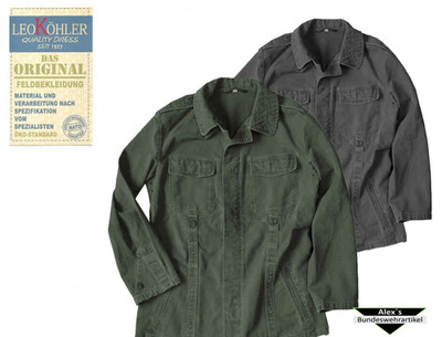 BW Moleskinjacke Feldjacke Fieldjacket Leo Köhler Oliv Schwarz Alte Art S-XXL