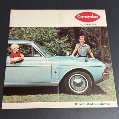 FORD TAUNUS CARAMBA CAR CARE / 6p folder brochure / DE German