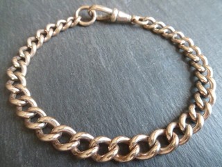 Victorian 9ct Rolled Gold Chunky Graduated Albert Pocket Watch Chain Bracelet